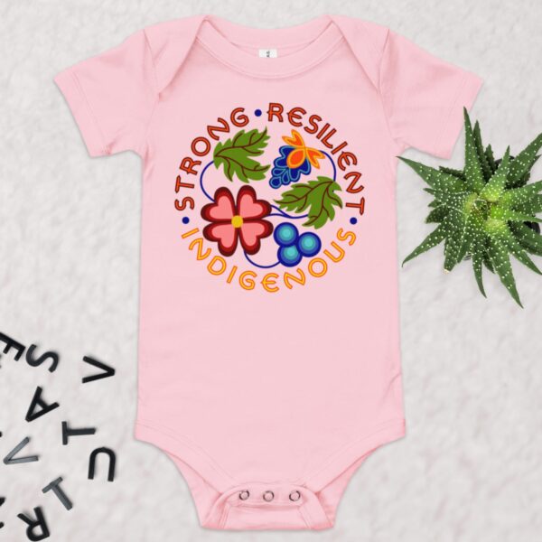 'Strong, Resilient, Indigenous' Baby Onesie, bodysuit, T-shirt