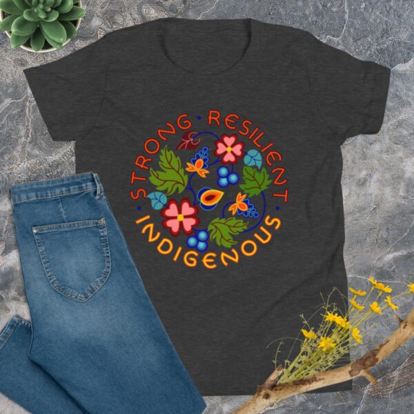 'Strong, Resilient, Indigenous' - Youth Short Sleeve T-Shirt