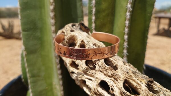 Copper Saguaro Southwest Cactus Bracelet - Image 2