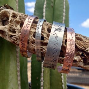 Hand-Stamped Copper and Aluminum Bracelets